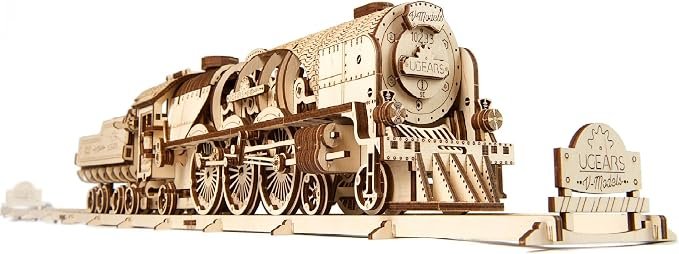 UGEARS V-Express Wooden Steam Train Model